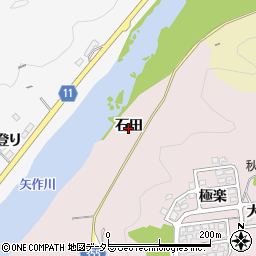 愛知県豊田市東広瀬町石田周辺の地図