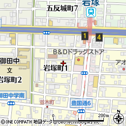 愛知県名古屋市中村区岩塚町1丁目79-2周辺の地図