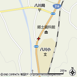 八川小学校前周辺の地図