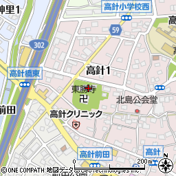 愛知県名古屋市名東区高針1丁目1202周辺の地図