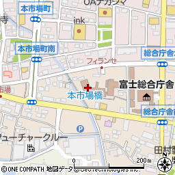 富士市役所　フィランセ男女共同参画センター周辺の地図