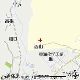 愛知県豊田市加納町西山周辺の地図