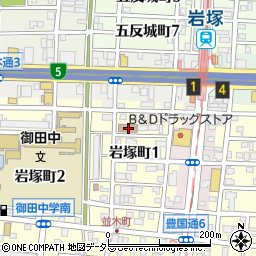 愛知県名古屋市中村区岩塚町1丁目84周辺の地図