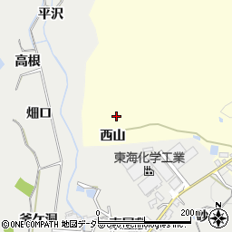 愛知県豊田市加納町（西山）周辺の地図