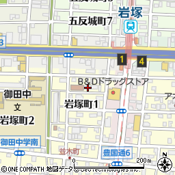 愛知県名古屋市中村区岩塚町1丁目83周辺の地図