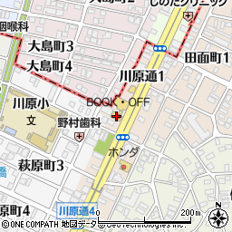 ブックオフ名古屋川原通店周辺の地図