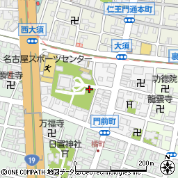 愛知県名古屋市中区門前町周辺の地図