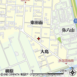 愛知県津島市唐臼町東田面49周辺の地図