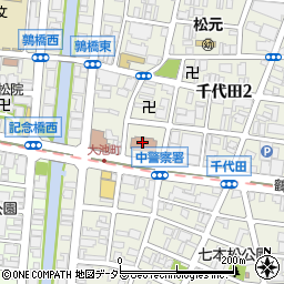 愛知県警察本部中警察署周辺の地図
