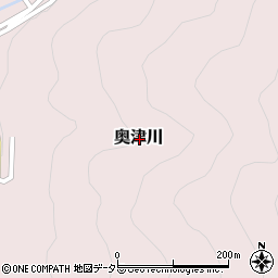 岡山県津山市奥津川周辺の地図