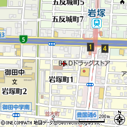 愛知県名古屋市中村区岩塚町1丁目92周辺の地図