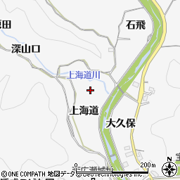 愛知県豊田市西広瀬町（上海道）周辺の地図