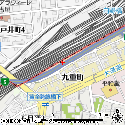 愛知県名古屋市中川区九重町13周辺の地図