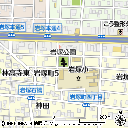 岩塚公園周辺の地図