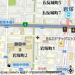 愛知県名古屋市中村区岩塚町1丁目88周辺の地図