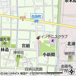 愛知県津島市白浜町周辺の地図