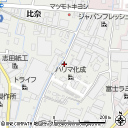 静岡県富士市比奈321周辺の地図