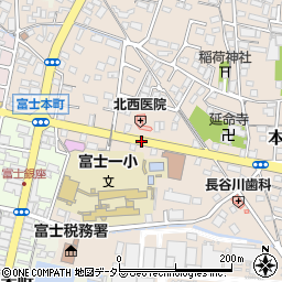 富士郵便局周辺の地図
