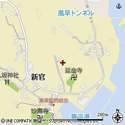 〒299-5224 千葉県勝浦市新官の地図