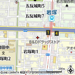 愛知県名古屋市中村区岩塚町1丁目98周辺の地図
