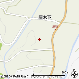 愛知県設楽町（北設楽郡）西納庫（屋木下）周辺の地図