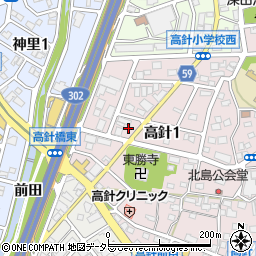 愛知県名古屋市名東区高針1丁目周辺の地図