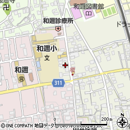 和邇郵便局周辺の地図