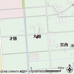 愛知県愛西市小茂井町大畑周辺の地図