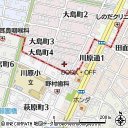 愛知県名古屋市千種区大島町4丁目21周辺の地図