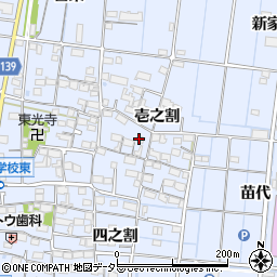 愛知県あま市七宝町伊福（壱之割）周辺の地図