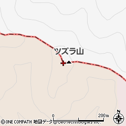 ツズラ山周辺の地図