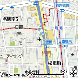 三菱地所パークス名・水主町駐車場周辺の地図