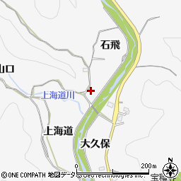 愛知県豊田市西広瀬町（石飛）周辺の地図