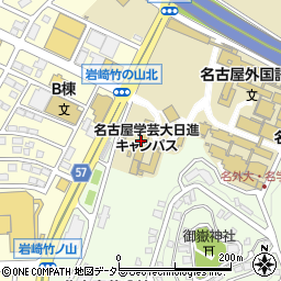 名古屋学芸大学　日進キャンパス周辺の地図