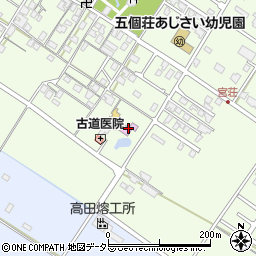 五個荘近江商人屋敷藤井彦四郎邸周辺の地図