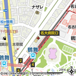 日本福祉大学名古屋キャンパス　付属図書館名古屋分館周辺の地図