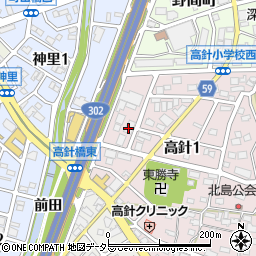 愛知県名古屋市名東区高針1丁目105周辺の地図