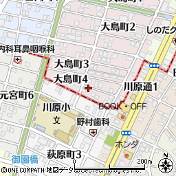 愛知県名古屋市千種区大島町4丁目周辺の地図