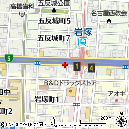 岩塚駅前周辺の地図
