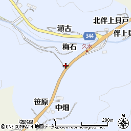 愛知県豊田市久木町梅石周辺の地図