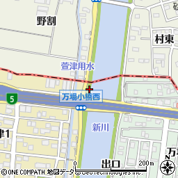 愛知県名古屋市中川区富田町大字万場市場前周辺の地図