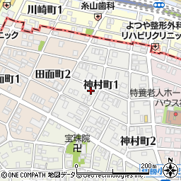 愛知県名古屋市昭和区神村町1丁目周辺の地図