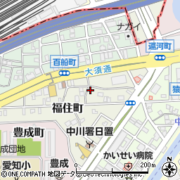 愛知県名古屋市中川区福住町周辺の地図