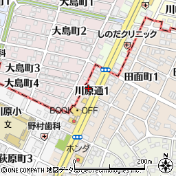 愛知県名古屋市昭和区川原通1丁目20周辺の地図