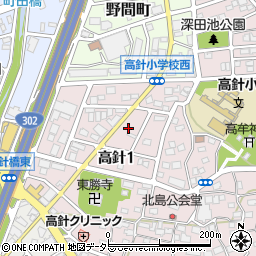 愛知県名古屋市名東区高針1丁目607周辺の地図