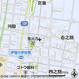 愛知県あま市七宝町伊福（弐之割）周辺の地図