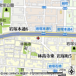 ファミリーマート岩塚本通五丁目店周辺の地図
