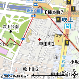 愛知県名古屋市昭和区車田町周辺の地図