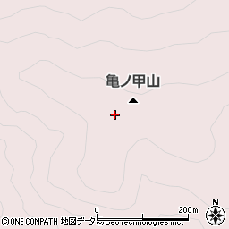 亀ノ甲山周辺の地図