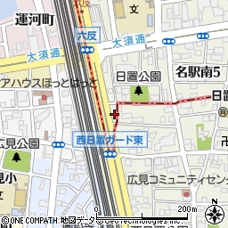 愛知県名古屋市中村区西日置1丁目周辺の地図